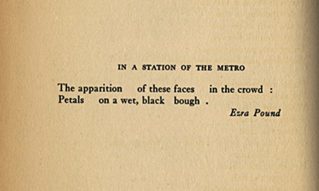 "In Station of the Metro" by Ezra Pound