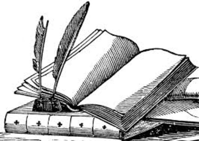 Alfred publishes a famous work/book.