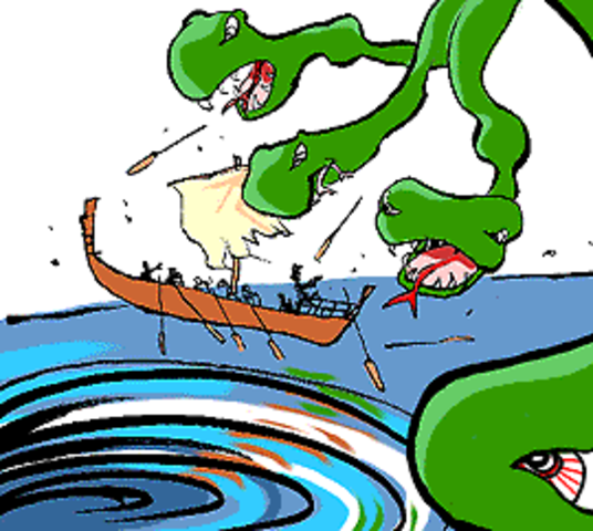 Sirens, Scylla and Charybdis