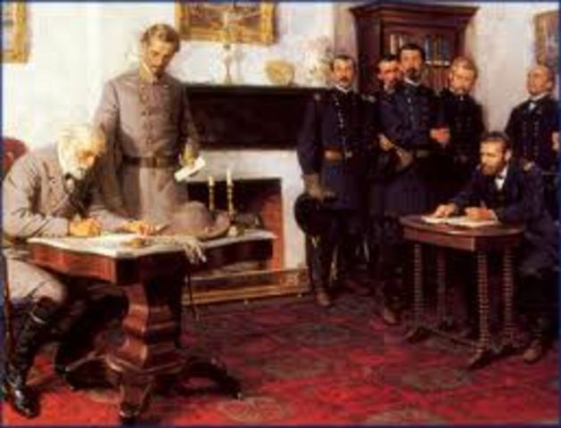 Robert E. Lee surrendered to Ulysses S. Grant at Appomattoy court
