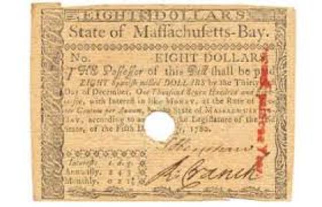 First paper money in the United States
