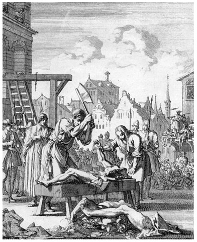 Edmund Campion, an English Jesuit, was hanged, drawn and quartered for sedition after being tortured