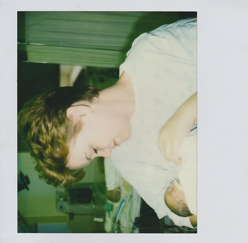 Mom held me for the first time