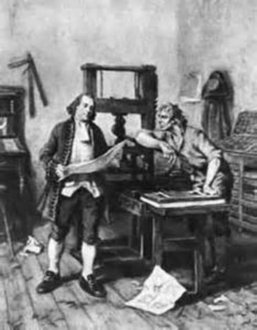 Benjamin Franklin makes The Pennsylvania Gazette