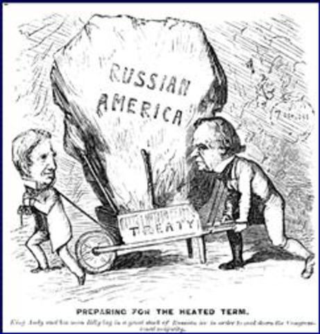 US buys Alaska from Russia