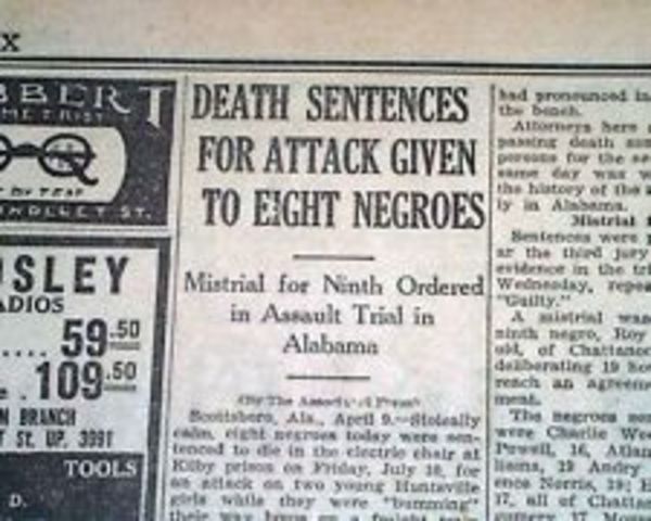 Scottsboro boys sentenced to death