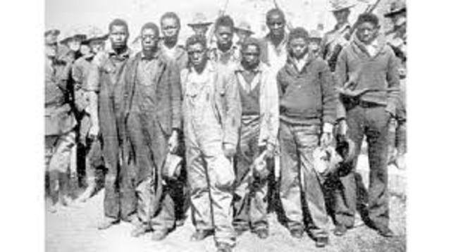Scottsboro boys arrested