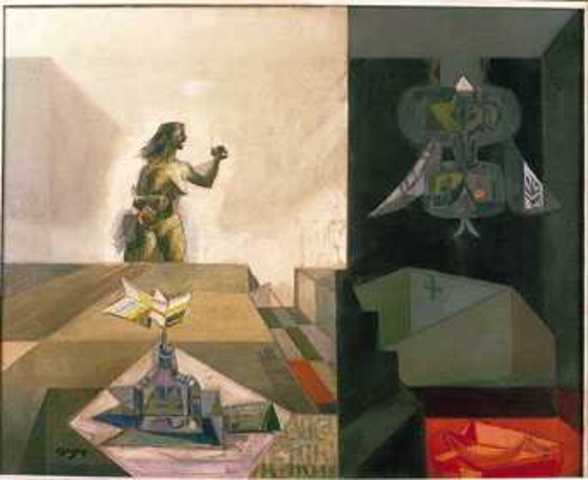 Homenaje al estudiante muerto. Óleo de Alejandro Obregón, 1963