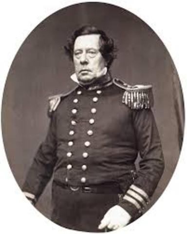 Commodore Mathew Perry arrives in japan.