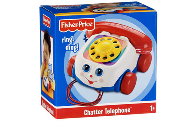 Six Month Old With Toy (Chatter Telephone)