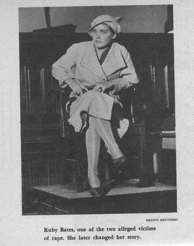 Ruby Bates officially denies that the Scottsboro Boys raped her.