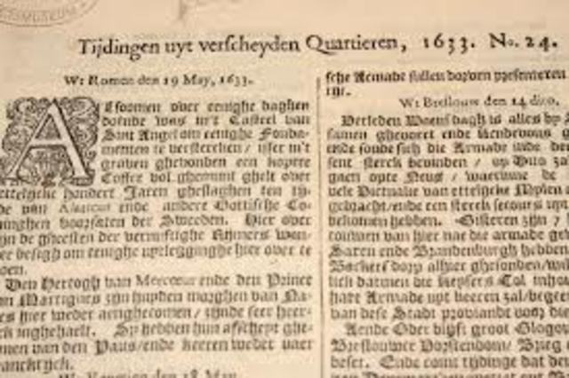 The first English newspaper