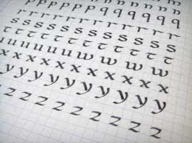 a 1300 d.C Minúscula Carolingia