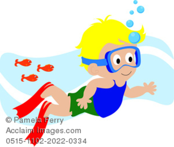 Swims independently, patient