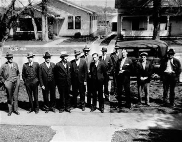 The group of white men are released from prison