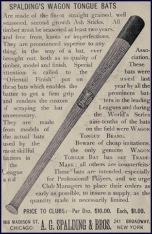 First baseball bat