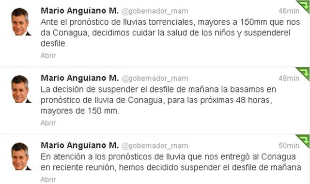 Se suspende Desfile del 16 de Septiembre: Gobernador