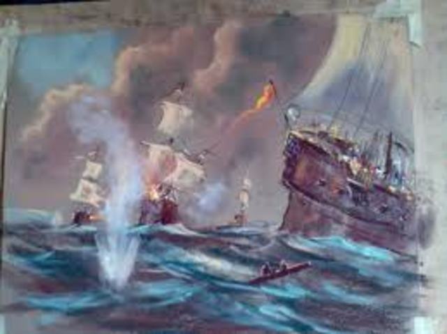 The defeat of the Spanish Armada
