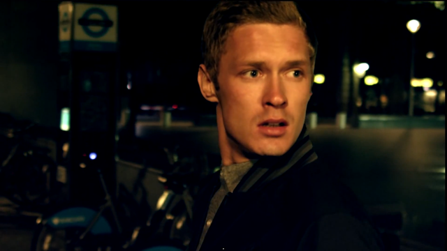 The male in the video acts as a 'prop' -  a means to give the video a sort of narrative. He too is wearing dark clothing - we see a pattern emerging with colour scheme (i.e setting and colouring matches costume choices)