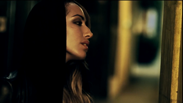 The close up once again shows the costume (black, hooded) NOTE: The costume has remained the same (the story arc meaning the video must be consistant)