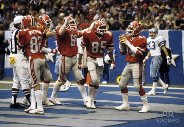 Falcons have record crowd in playoff game.