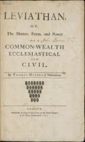 Hobbes published  Leviathan