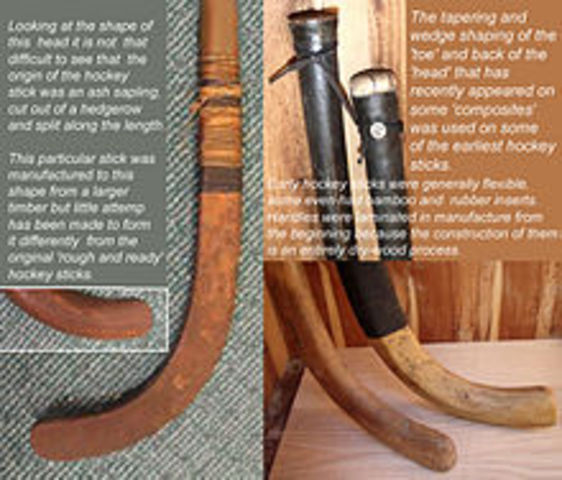 The first field hockey sticks