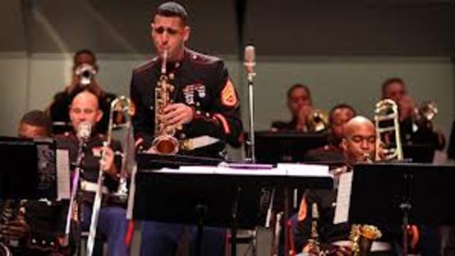 The U.S. Marine band records Joplin's Maple Leaf Rag.