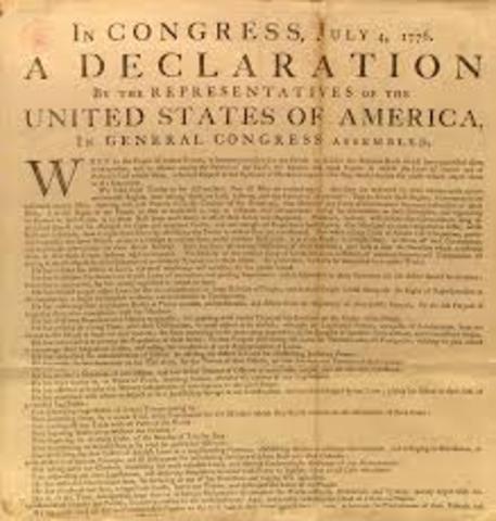 American colonies declare of independence