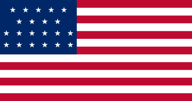 The Flag Number Four of United States