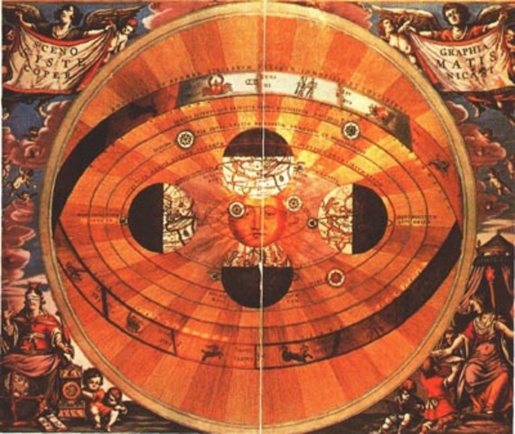 Copernicus publishes heliocentric theory
