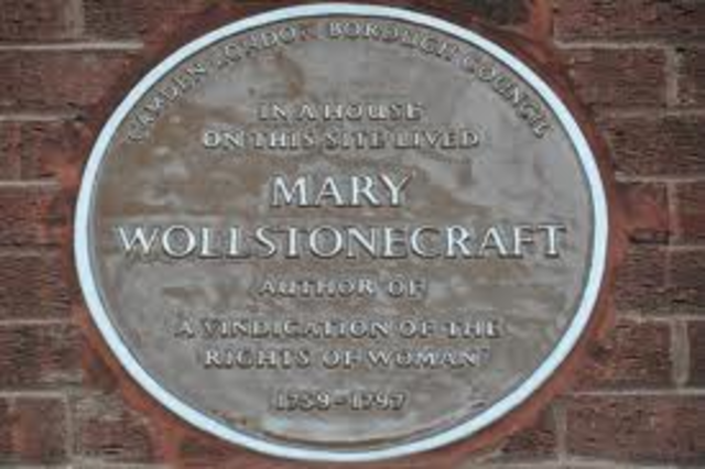 Marry Wollstonecraft publishes A Vindication of The Rights Of Women