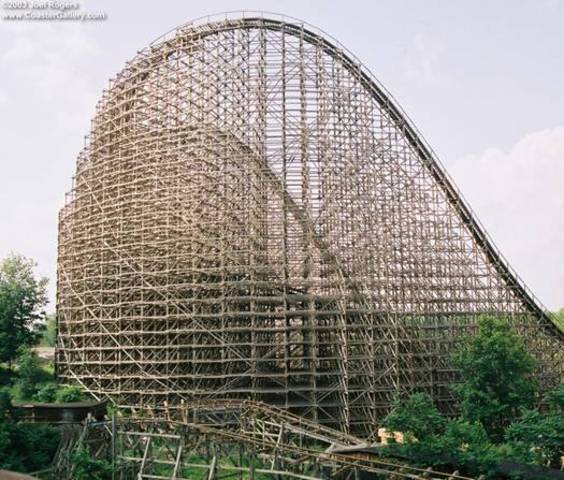 The world's longest roller coaster The Beast (7,400 feet) opens at Kings Island in Cincinnati, Ohio. Today, The Beast is still the world's longest wooden roller coaster.