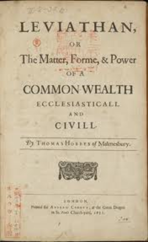 hobbes publishes Levathan