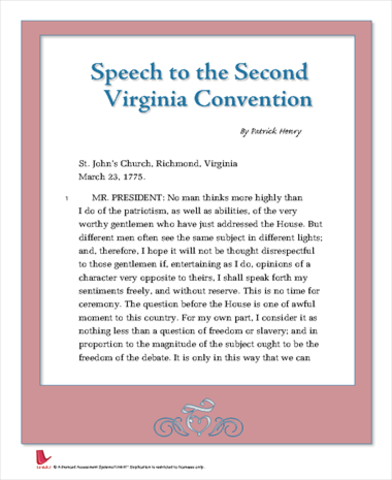 Speech in the Virginia Convention