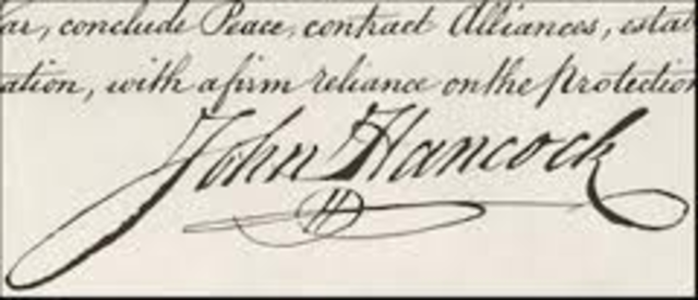 Declaration of Independence signed