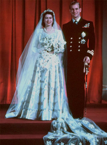 Marries Prince Philip, Duke of Edinburgh