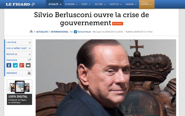 Si dimettono i ministri del Pdl