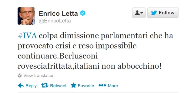 La rabbia di Letta
