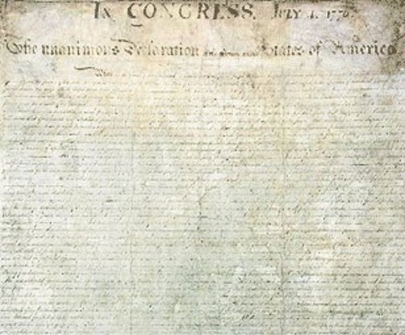 The Declaration of Independence was Adopted
