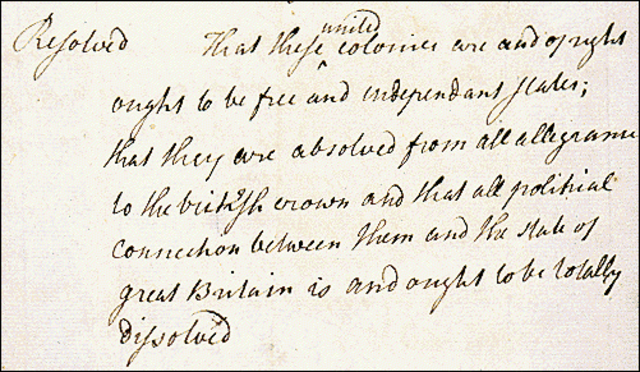 Richard Henry Lee Proposes Independence