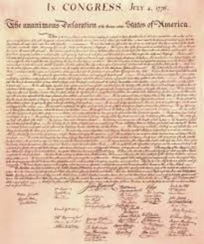The declaration of Independence