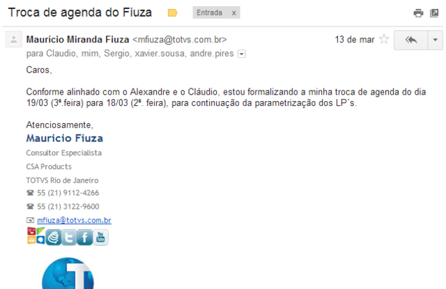 Troca de agenda do Fiuza