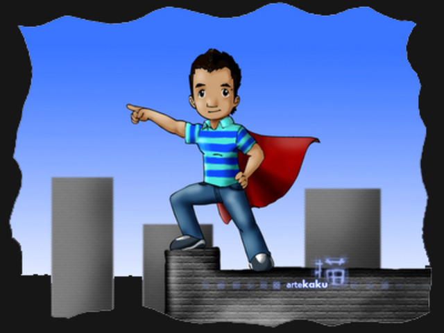 Clark logró subir a la azotea