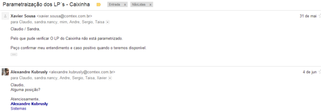 Parametraização dos LP´s - Caixinha