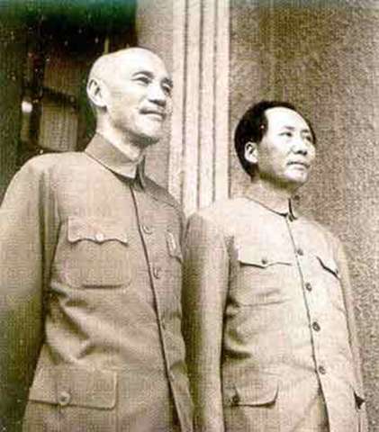 Mao Zedong and Chiang Kaishek