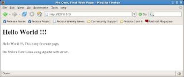 First web page created