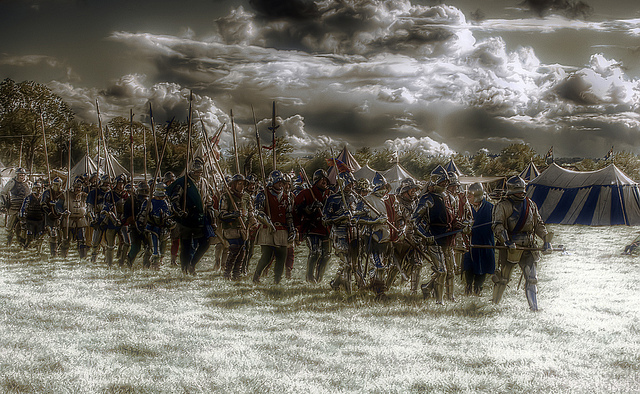 Edward meets Jasper Tudor at the Battle of Mortimer' Cross