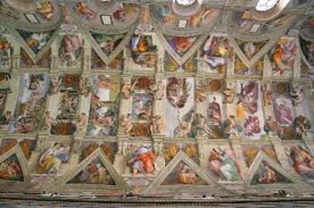 Nichelangelo's painting of the sistine chapel