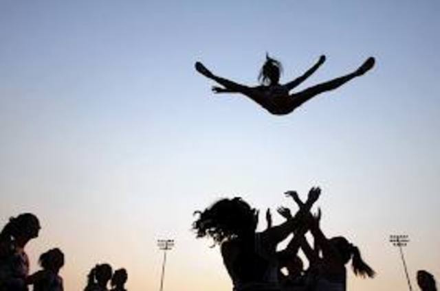 my first cheerleading comption